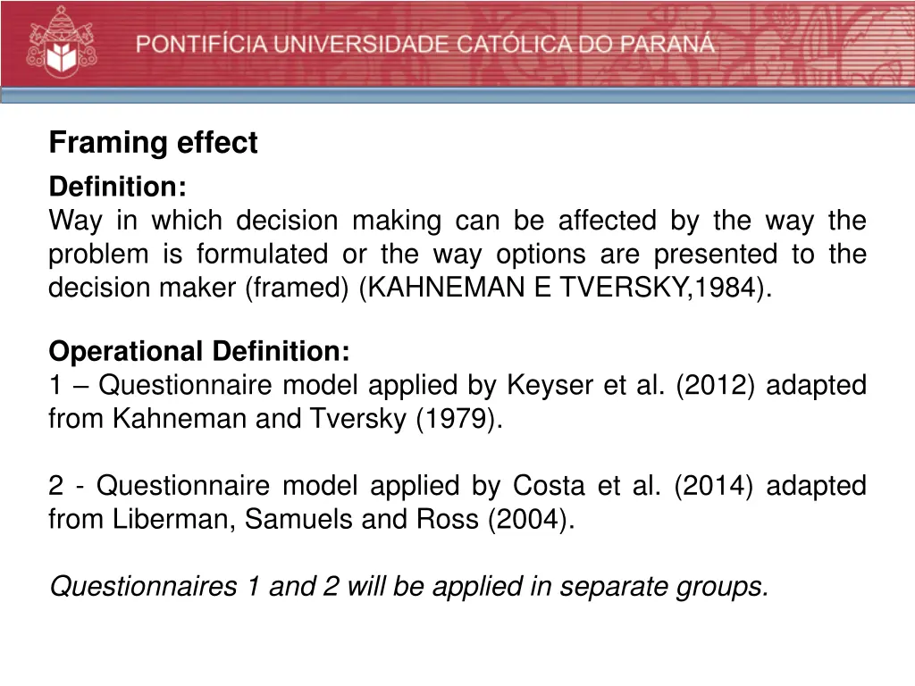 framing effect definition way in which decision