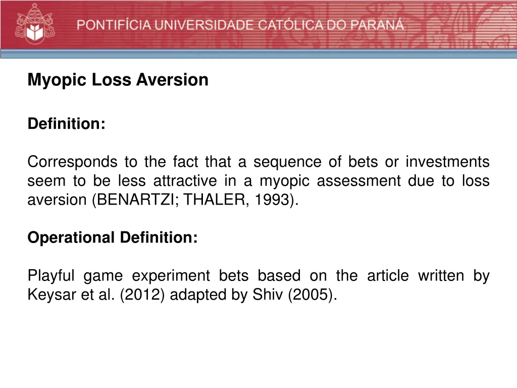 myopic loss aversion