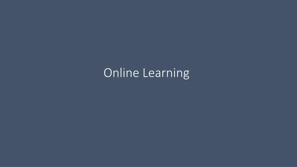 online learning