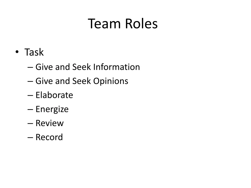 team roles