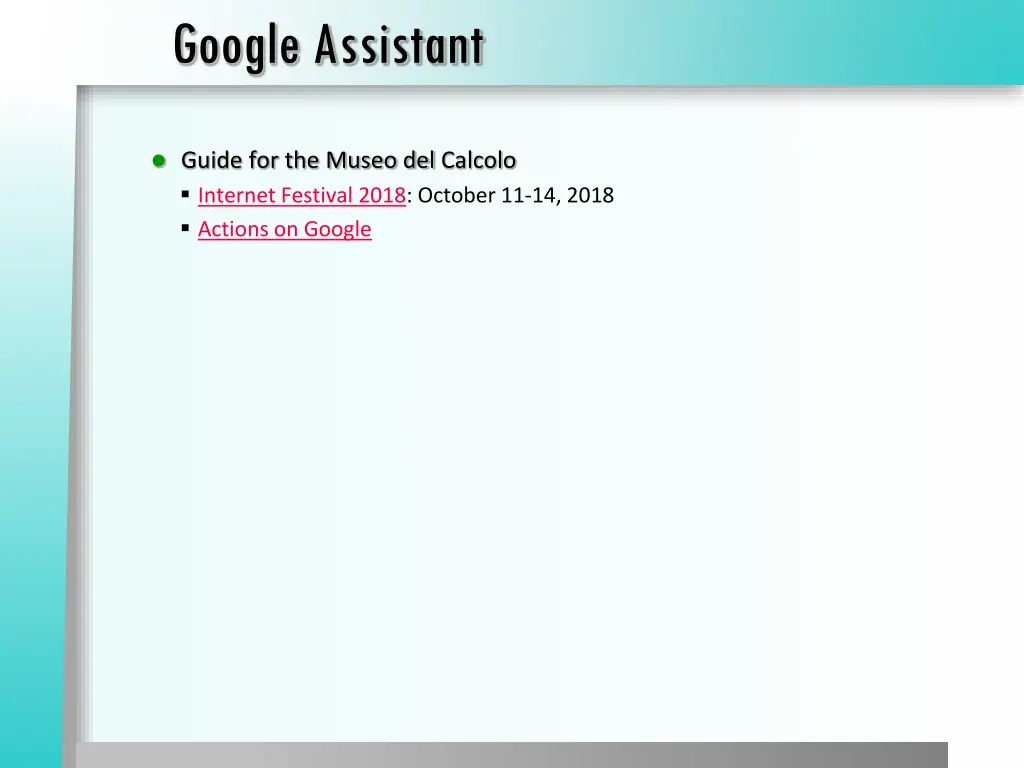 google assistant