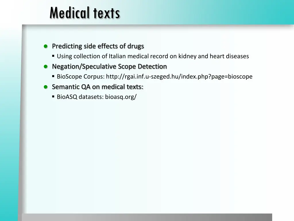 medical texts