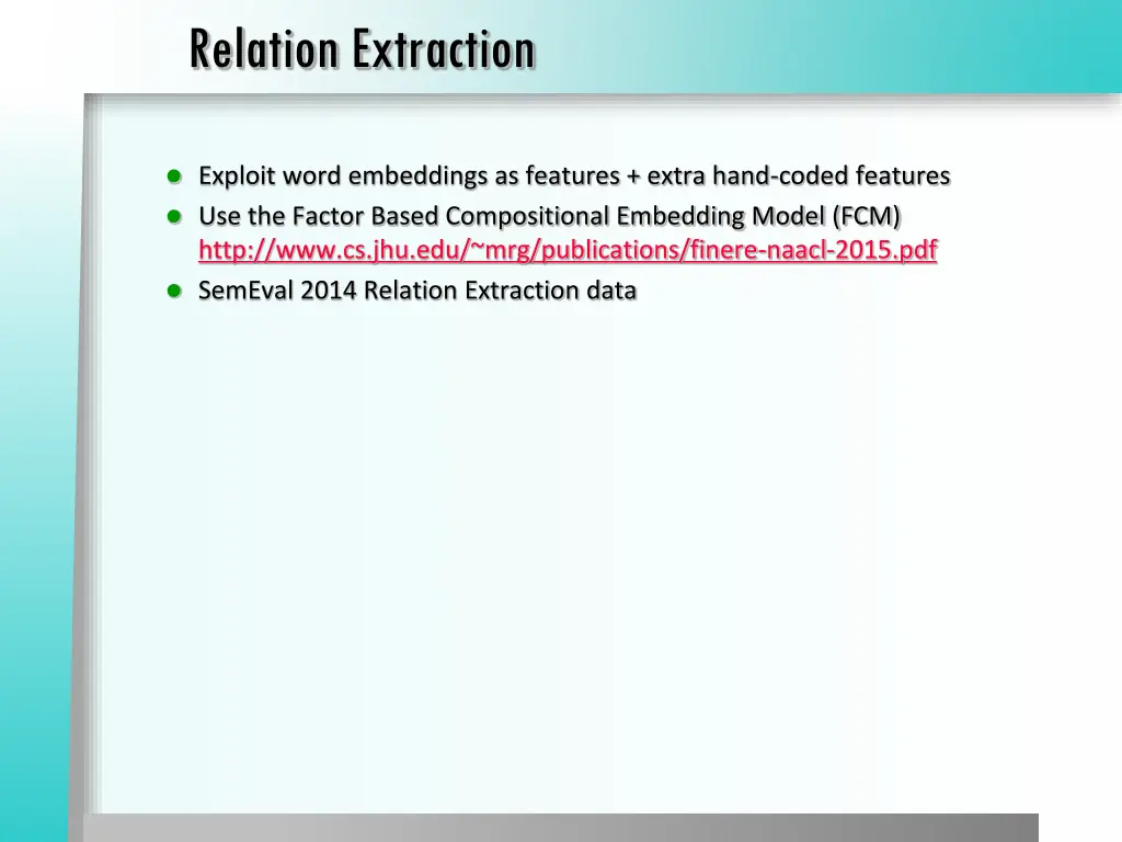 relation extraction