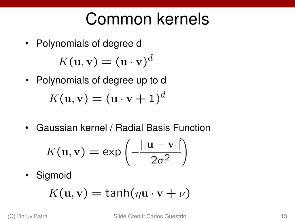 common kernels