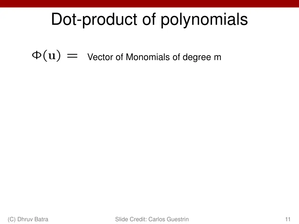 dot product of polynomials