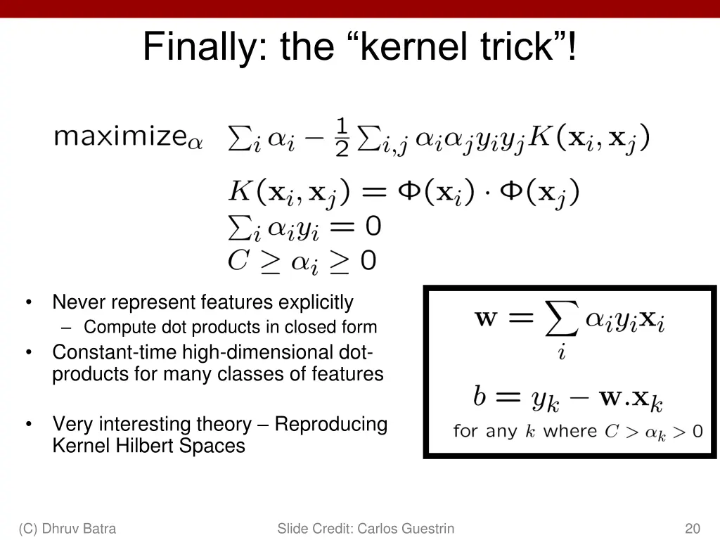 finally the kernel trick