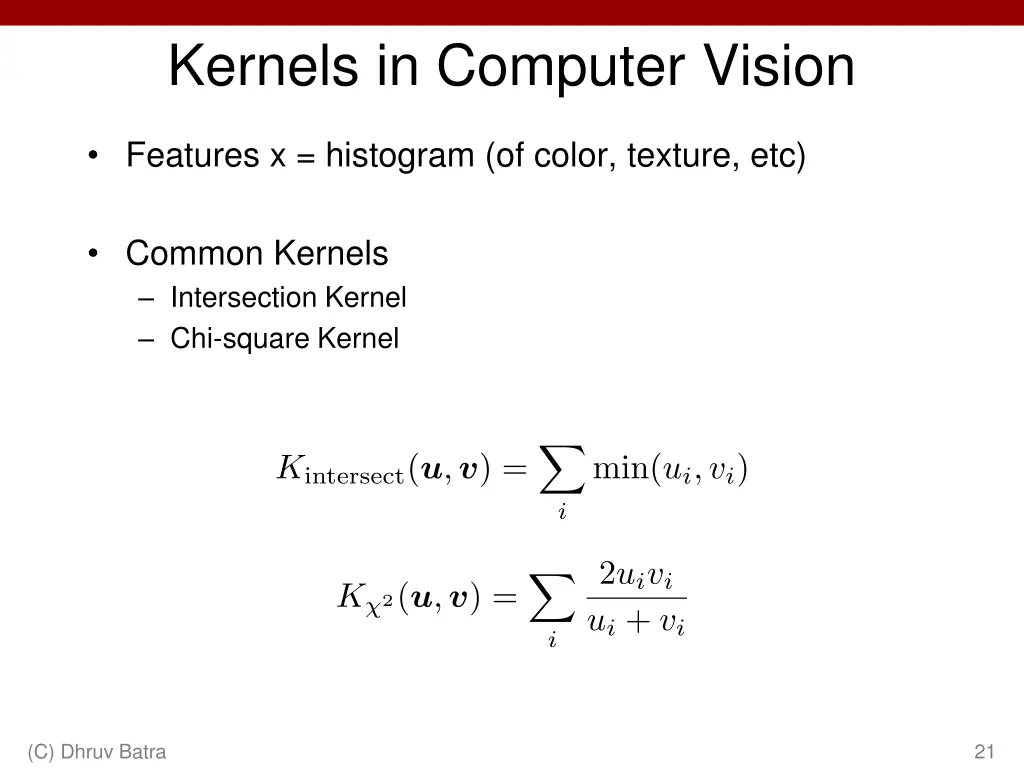 kernels in computer vision