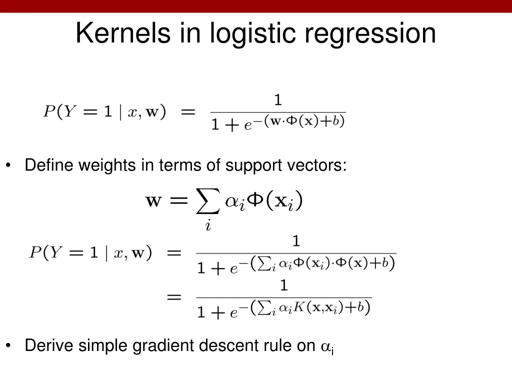 kernels in logistic regression