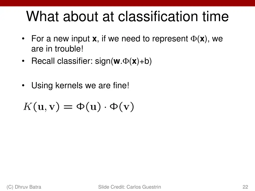 what about at classification time