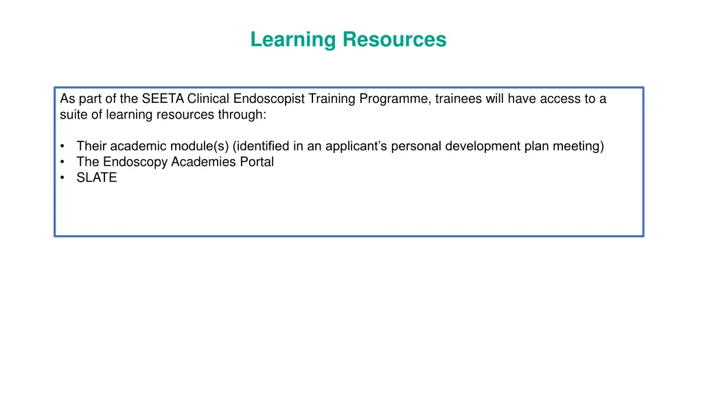 learning resources