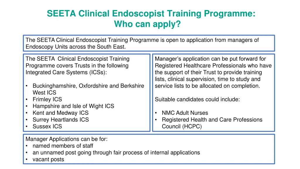 seeta clinical endoscopist training programme