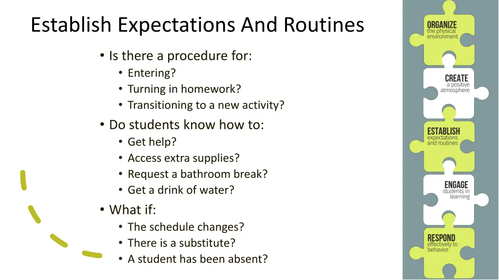 establish expectations and routines 2