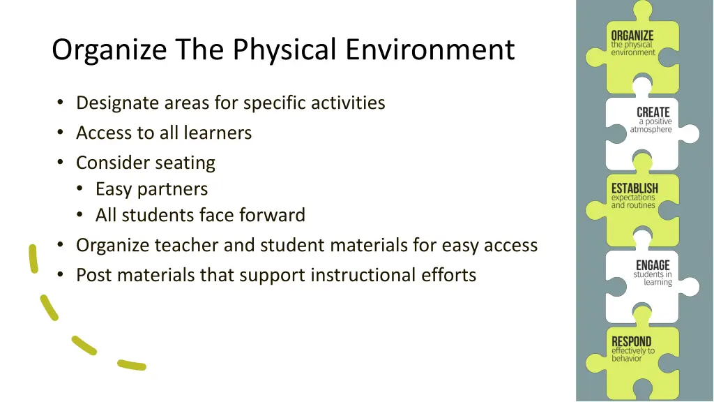 organize the physical environment 1