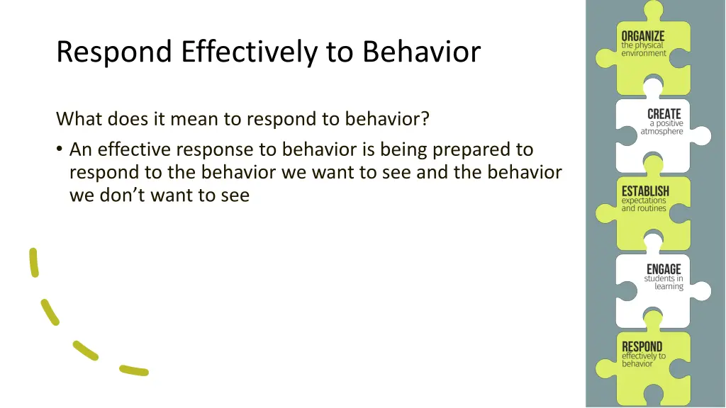 respond effectively to behavior 1