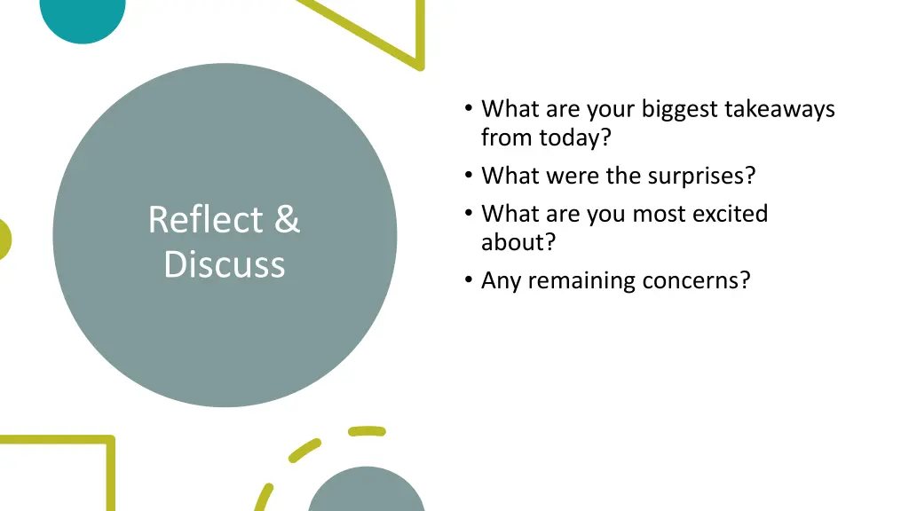 what are your biggest takeaways from today what