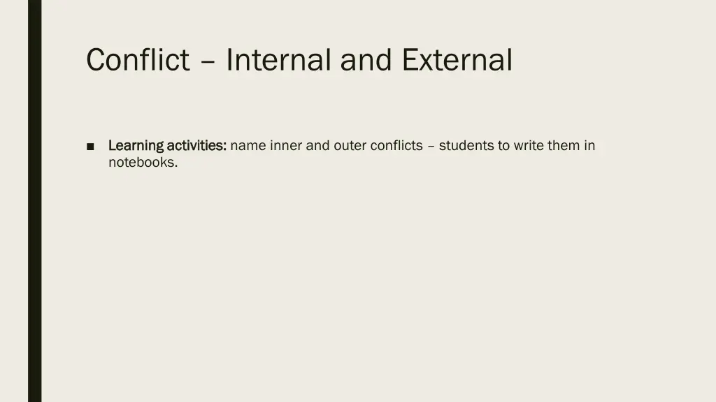 conflict internal and external