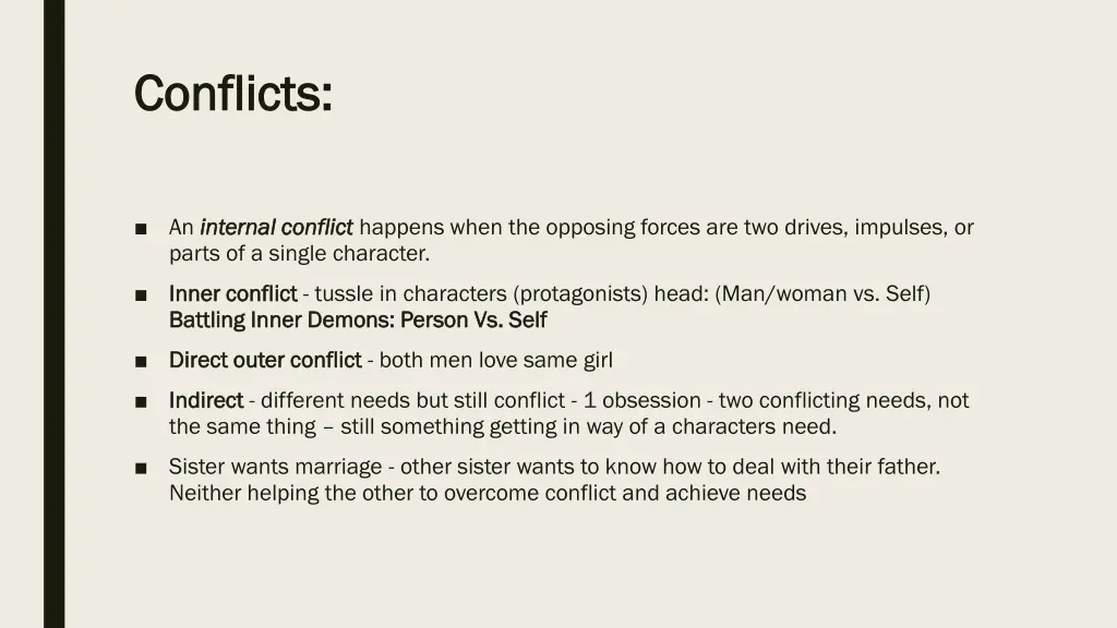 conflicts conflicts