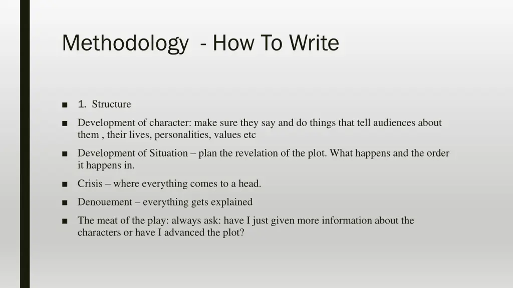 methodology how to write