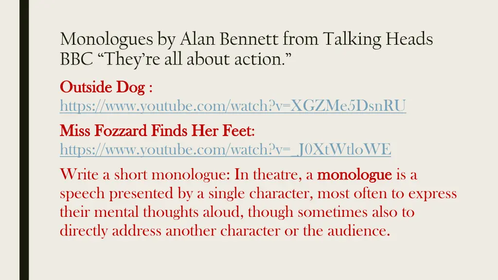 monologues by alan bennett from talking heads