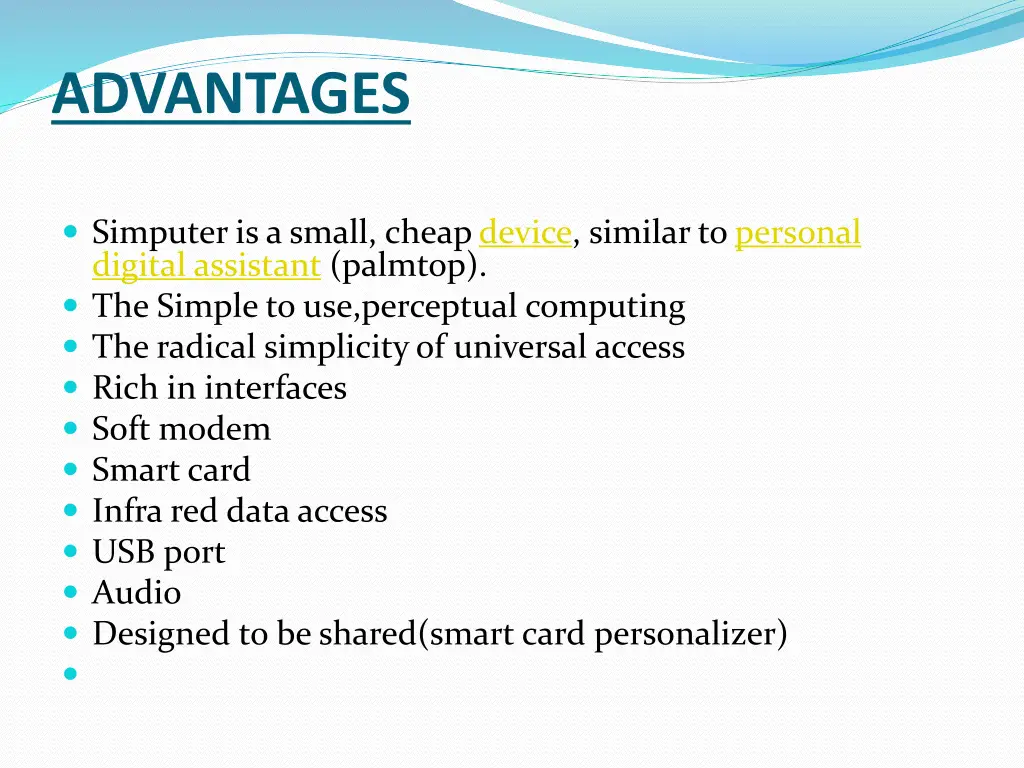 advantages