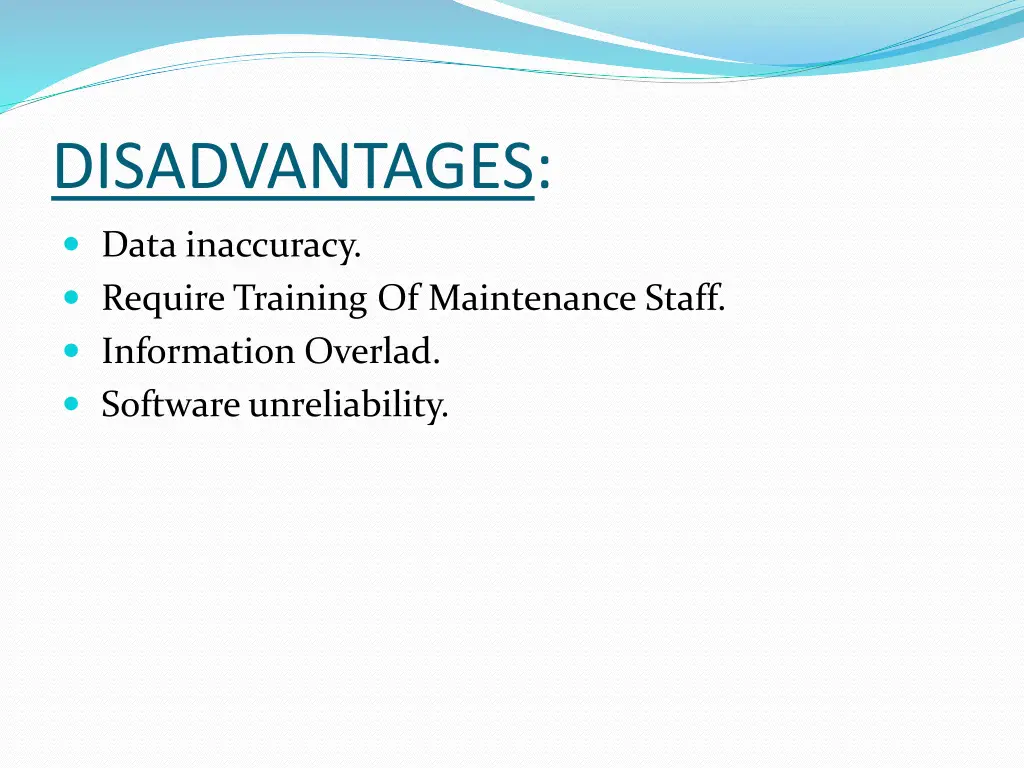 disadvantages
