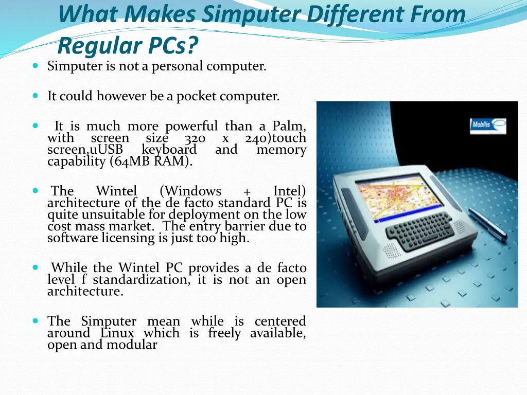 what makes simputer different from regular