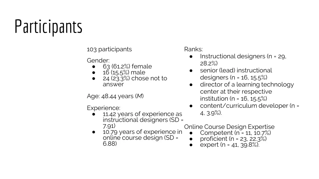 participants