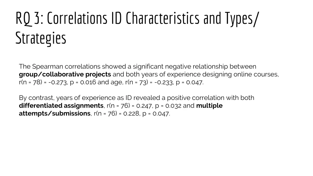 rq 3 correlations id characteristics and types