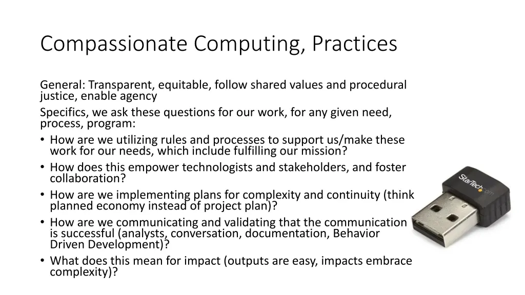 compassionate computing practices