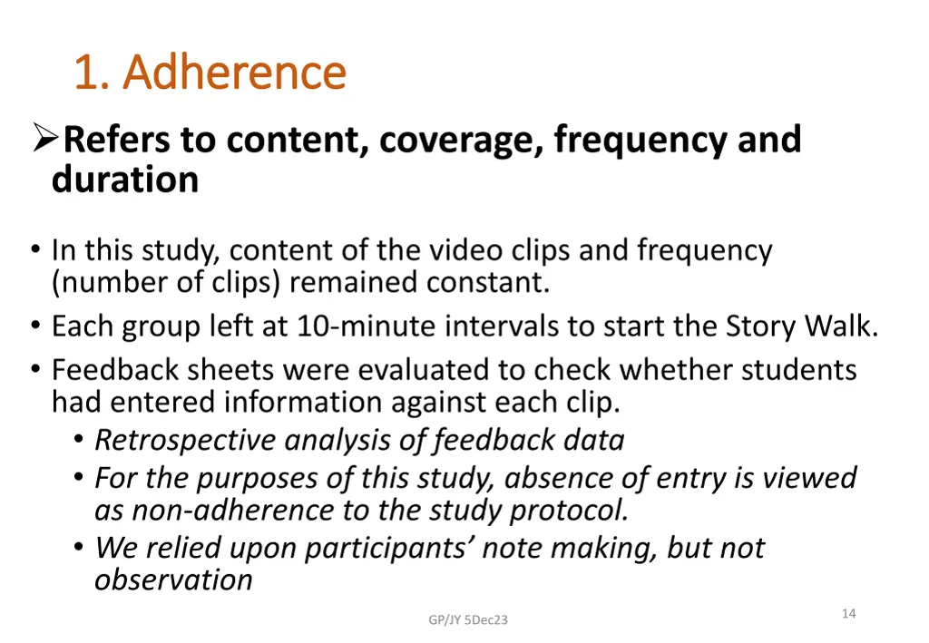 1 adherence 1 adherence refers to content
