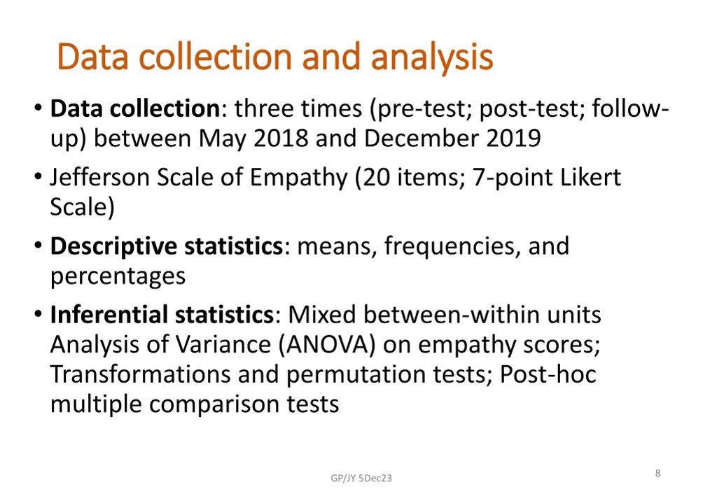 data collection and analysis data collection
