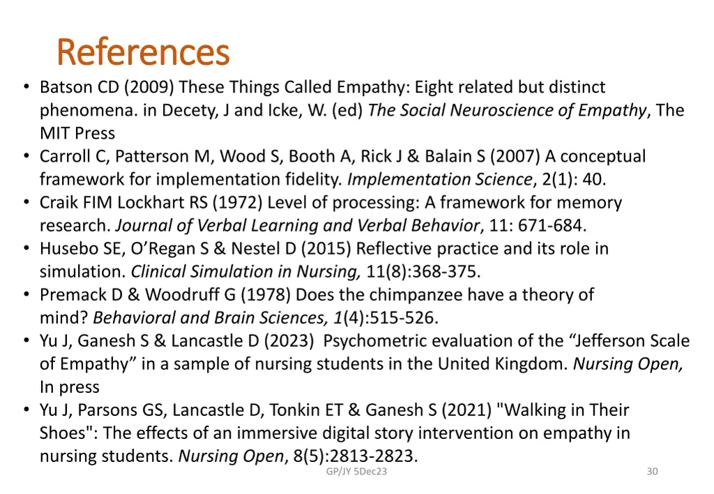 references references batson cd 2009 these things