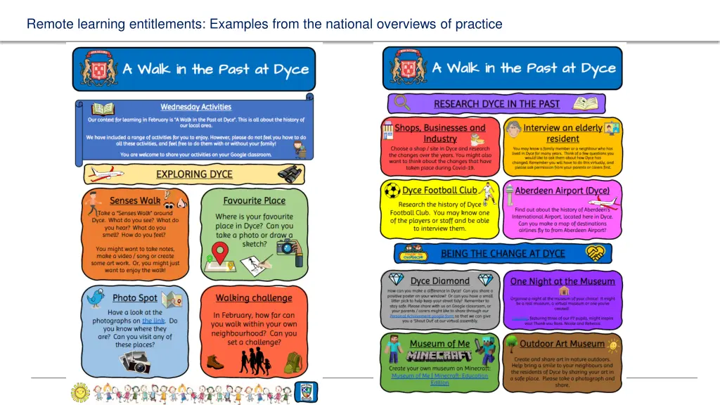 remote learning entitlements examples from 3