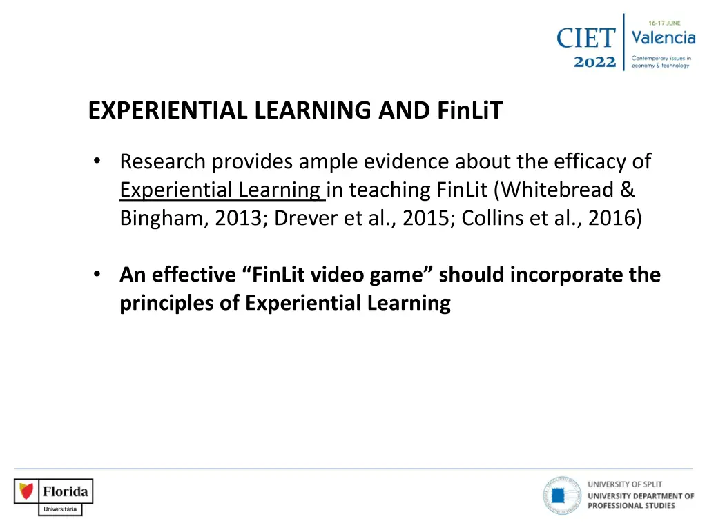 experiential learning and finlit 1