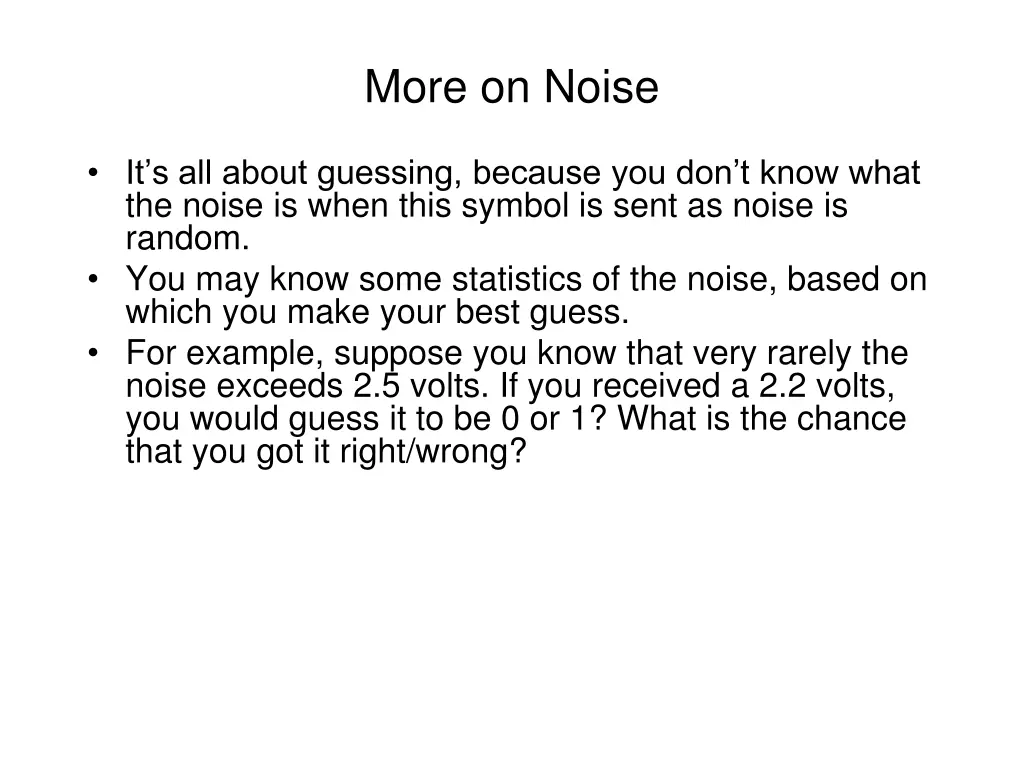 more on noise 1