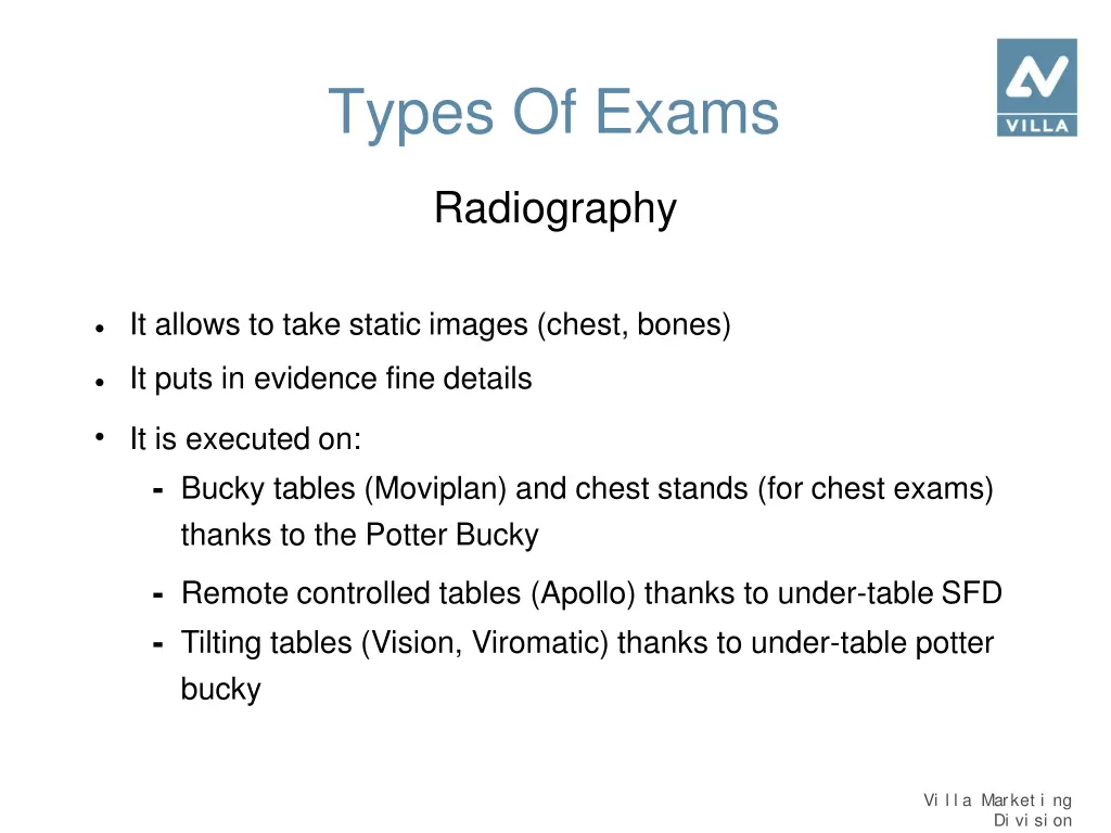 types of exams 1