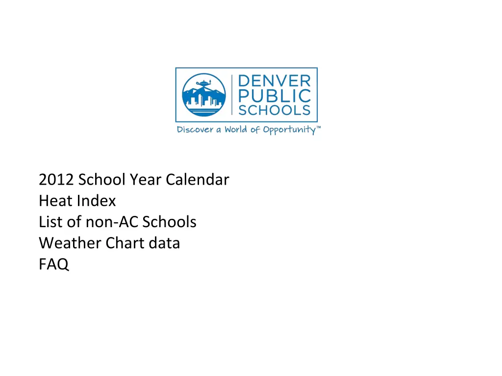 2012 school year calendar heat index list