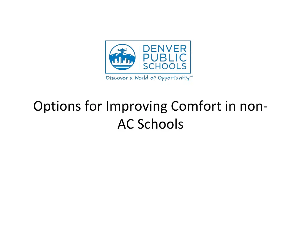 options for improving comfort in non ac schools