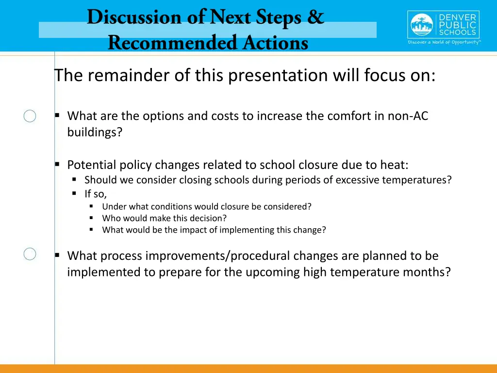 the remainder of this presentation will focus on