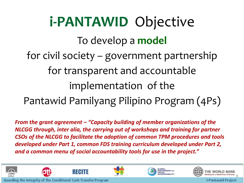 i pantawid objective
