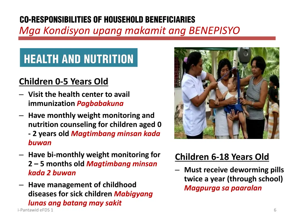 mga kondisyon upang makamit ang benepisyo 1