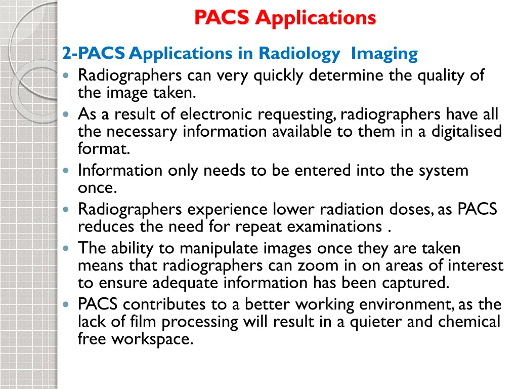 pacs applications 1