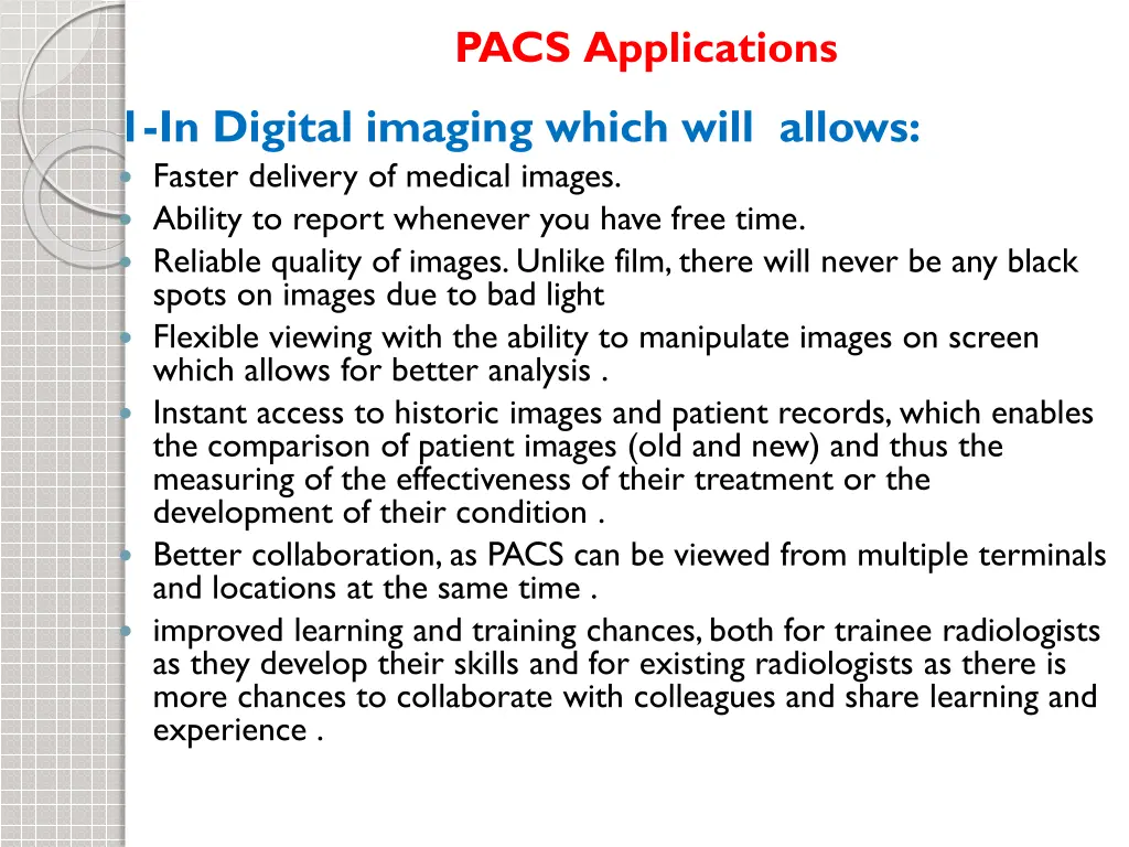 pacs applications