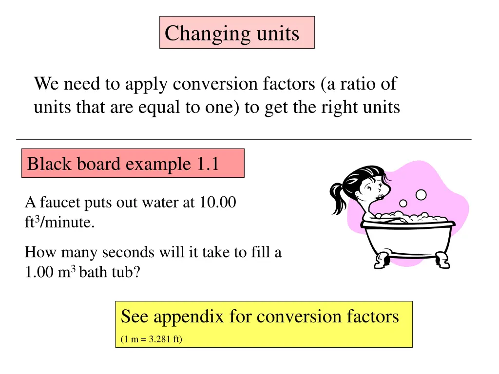 changing units