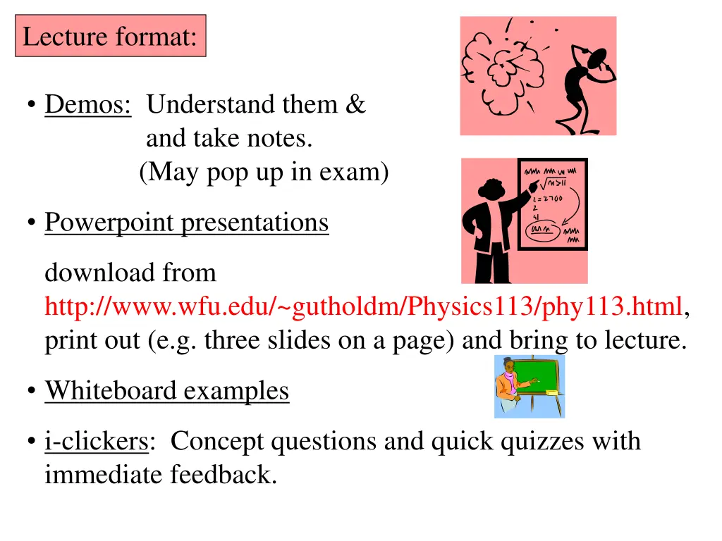 lecture format