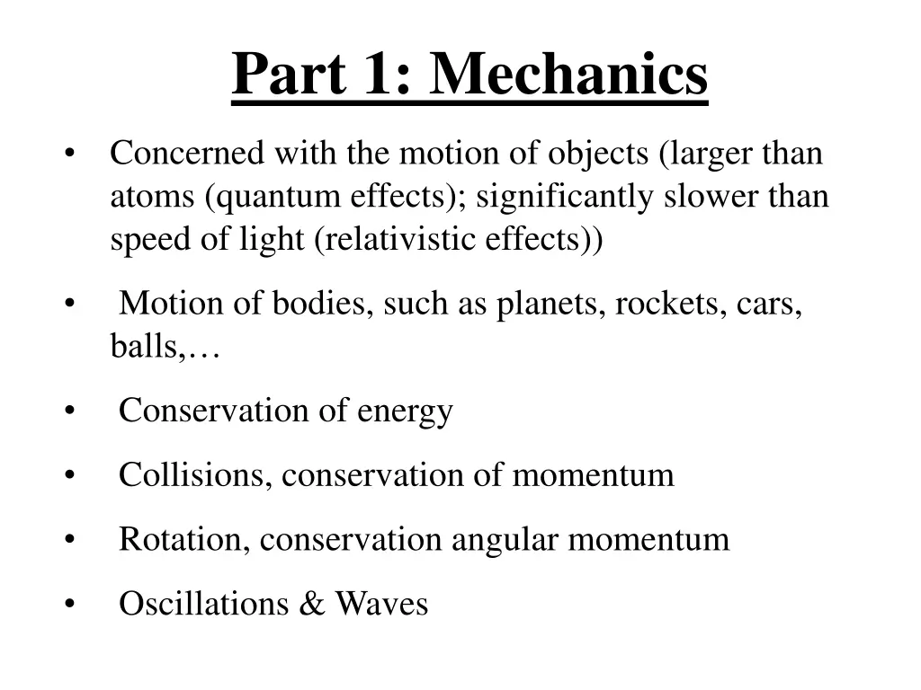 part 1 mechanics