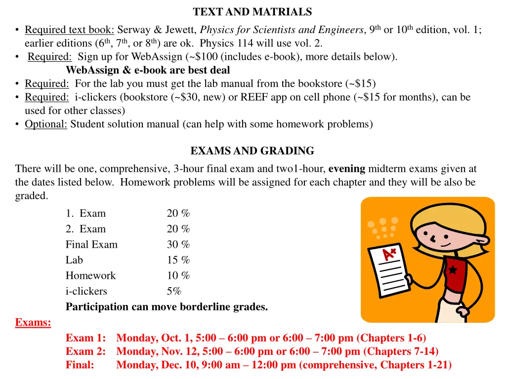 text and matrials