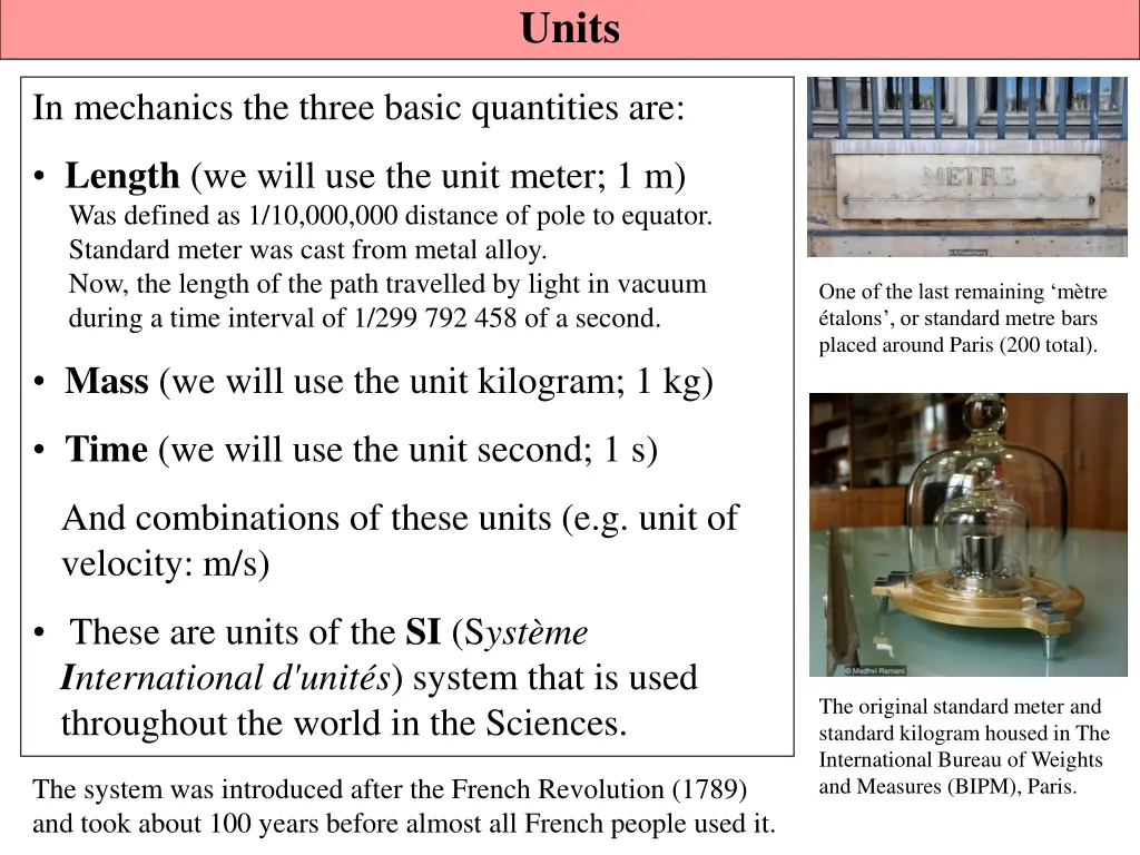 units