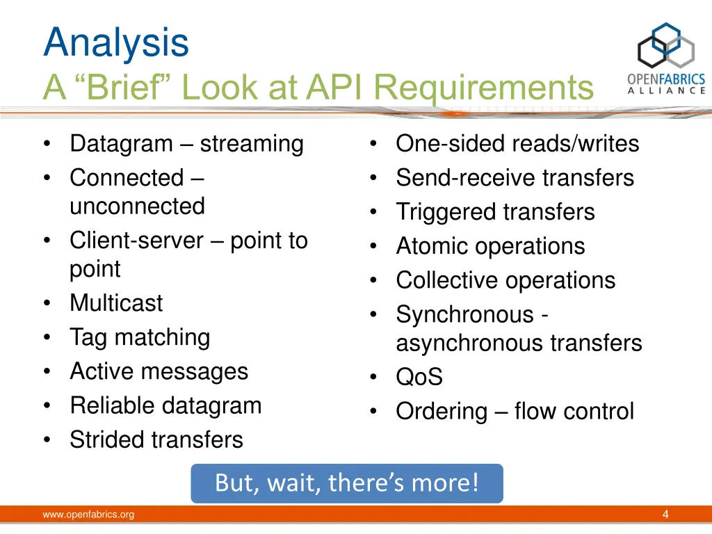 analysis a brief look at api requirements