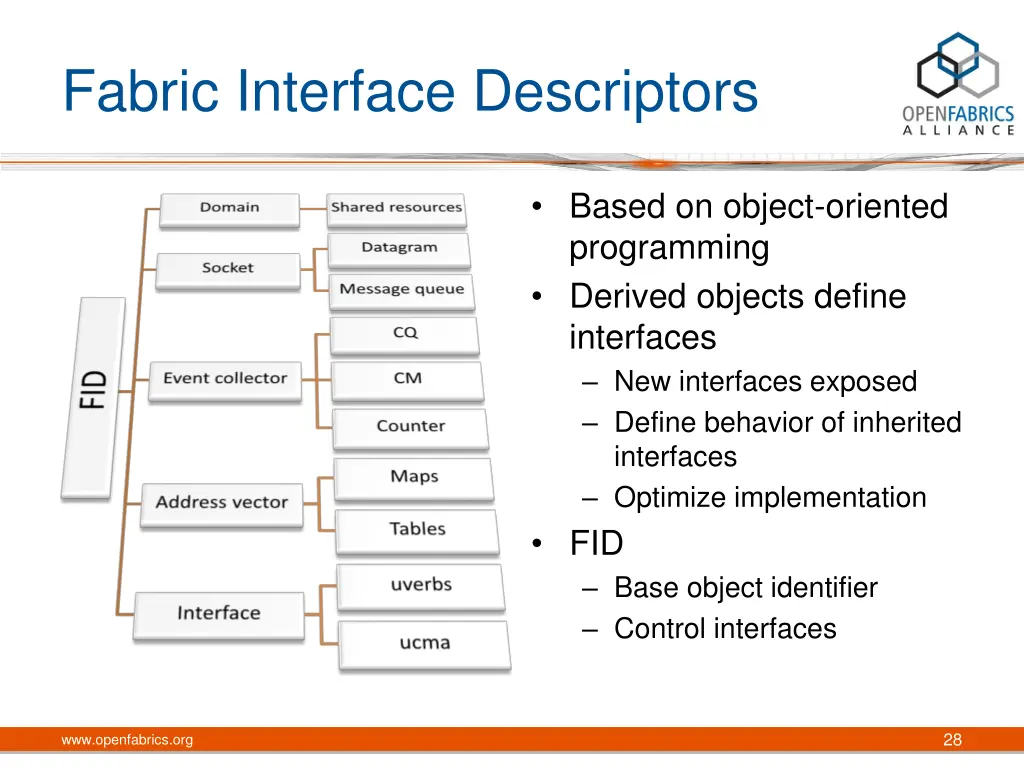 fabric interface descriptors